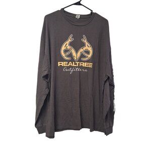 RealTree Outfitters Long‎ Sleeve Tee Shirt Mens 2XL Gray